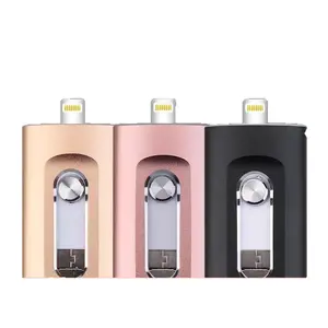 3-in-1 Multi-Function USB Flash Drive for iPhone iPad Android & Computer 64GB Large Capacity External Storage Photo File U Disk