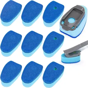 Sponge Dishwand Brush Refills for Scotch-Brite Dishwand - 10 Pack Dish Soap Non-Scratch Brush Refills for Nonstick Pots and Pans, Glass & Tubs（Blue）