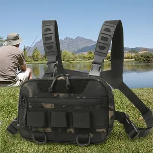 Nova Tactical Outdoor Chest Pack - Wearable Fishing Rig, Utility Vest, Outdoor Tactical Backpacks