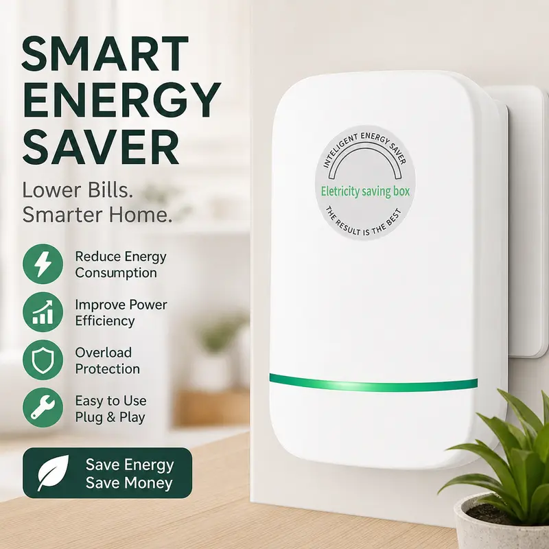 6 PCS Plug-In Power Box with US Plug 2026 Updated Design, Compatible with 90–250V Input Range