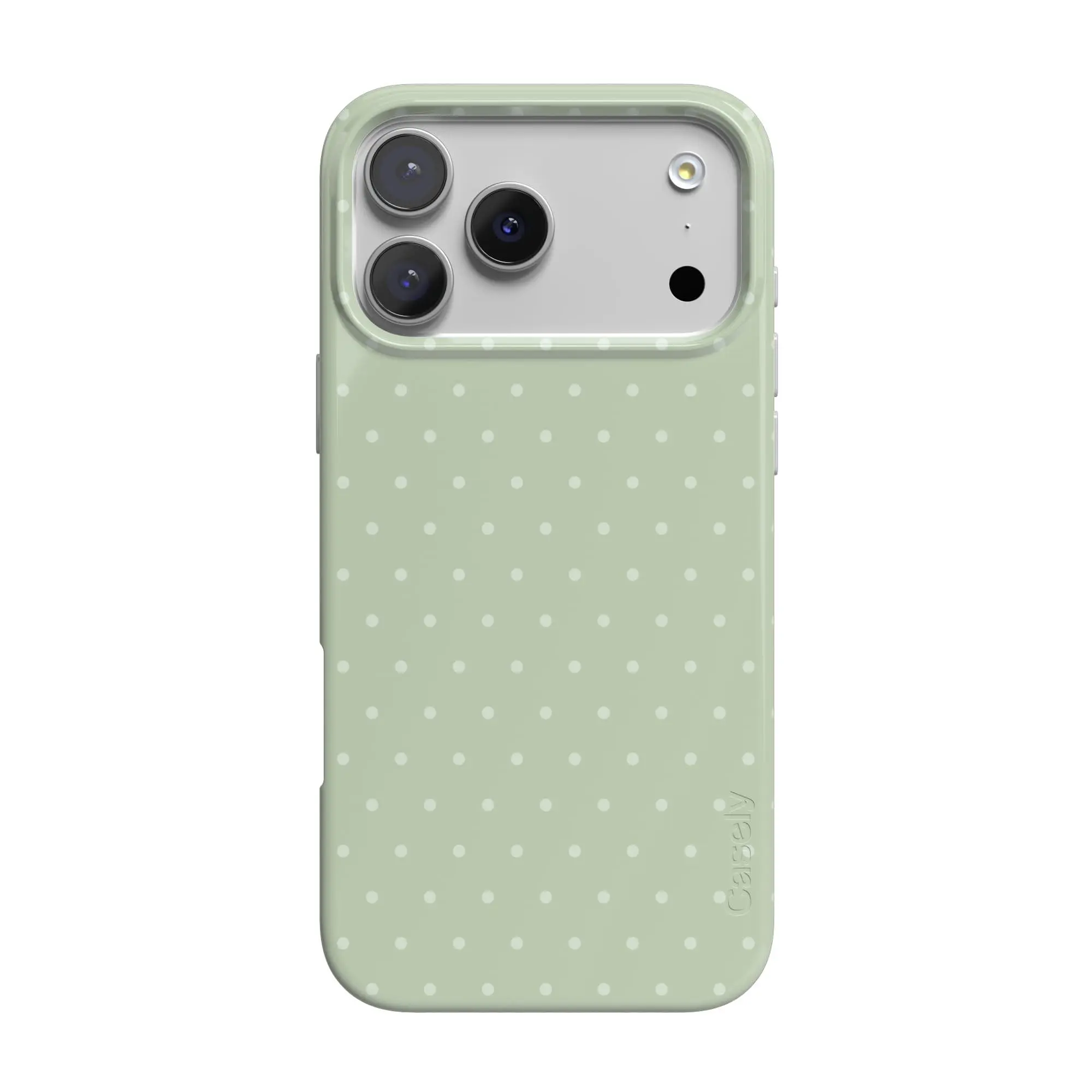 Casely iPhone 17 Pro Case | On the Dot | Green Polka Dot | Compatible with MagSafe | Classic Ultra Thin Design