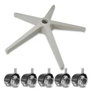 Sytopia 28" Office Chair Base Replacement, with Wheels, Set of 5, 2500LBs Heavy Duty Desk Chair Base Part, Smooth and Quiet Rolling Casters