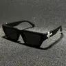 Unisex Rhinestone Cross Decor Sunglasses, Anti-Explosion Polycarbonate Lenses, UV Protection, Ideal for Sports, Street Style, Casual, Vintage Look, Trendy Beach Eyewear, Street Style Shades