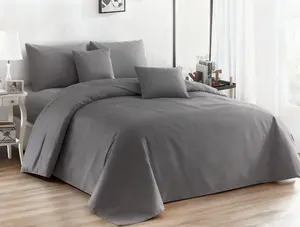 Ultra-soft 3/4 Piece Bedding Set - Includes 1 flat sheet, 1 fitted sheet, 1/2 pillowcases, durable and easy to care for, solid colors, full/Queen size, ideal for bedrooms and guest rooms, perfect year-round bedding, a great gift choice.