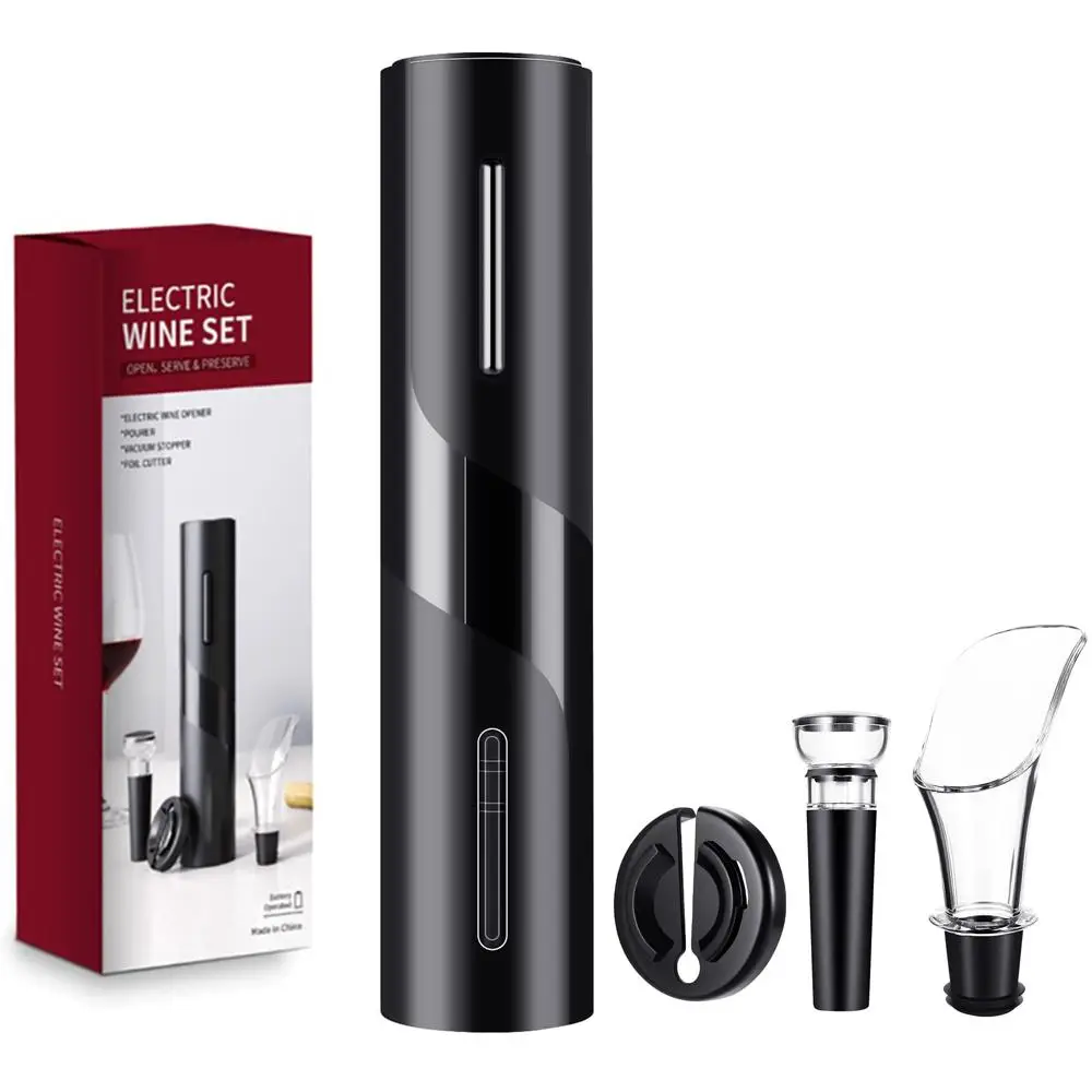 4-in-1 Electric Wine Opener, 1 Set Multifunctional Electric Bottle Opener, Creative Bottle Opener For Home Kitchen