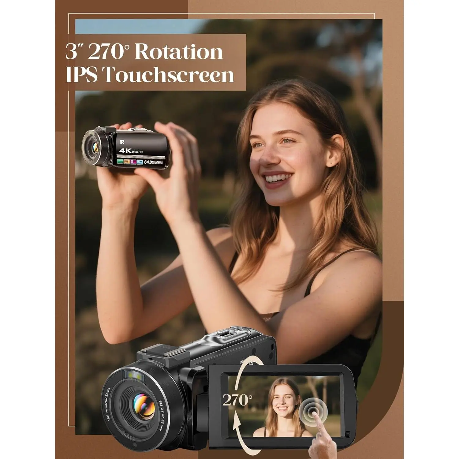 Digitale Videocamera, 4K Anti Shake High Definition Videocamera Camcorder Met 3 Inch Ips Aanraakscherm 30 0 Mp 18x Zoom Batterij En Afstandsbediening 630001465 Digitale Videocamera, 4K Anti Shake High Definition Videocamera Camcorder Met 3 Inch Ips Aanraakscherm 30 0 Mp 18x Zoom Batterij En Afstandsbediening 630001465
