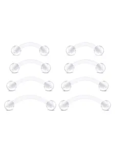 Plastic Belly Button Ring 14Gauge Acrylic Navel Rings for Women Bioflex Belly Button Piercing Retainer for Sports Work Surgery 10/12/14/16MM Belly Button Jewelry
