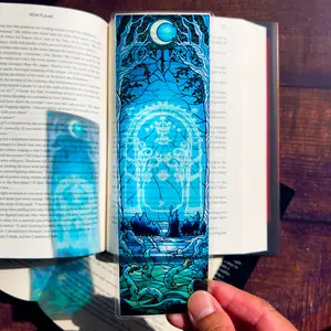 Doors of Durin Stained Glass Bookmarks, Balrog, Arwen Aragorn, Shire (Transparent Bookmark, Fantasy Book Reader Gift)