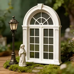 1 piece of Gothic-style architectural window model| 3D printed Victorian-style windows, suitable for dollhouses, bookend decorations, and diorama landscapes, elegant and colorful