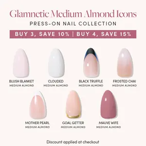 Glamnetic Medium Almond Icons Press-On Nail Collection