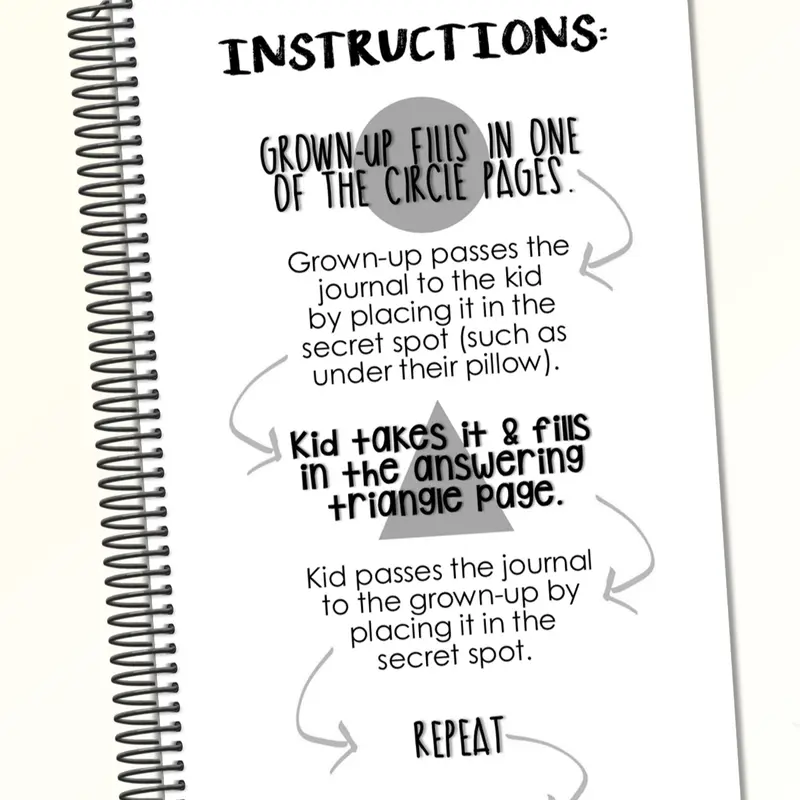 Just Between You & Me Kid Back-and-Forth Journal - Interactive Notebook, 200-Page Soft Cover English Book with Tender & Engaging Prompts, 8.5x5.5 in/9x6 in, for Children & Adults, Ideal Birthday/Christmas Gift