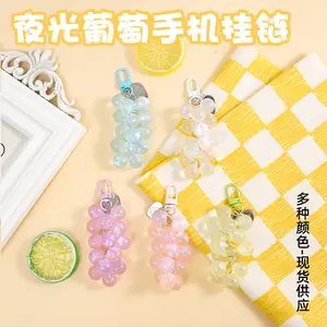 Candy Color Grape Cluster Phone Chain Keychain Phone Case DIY Material Accessories Bag Doll Pendant Gift