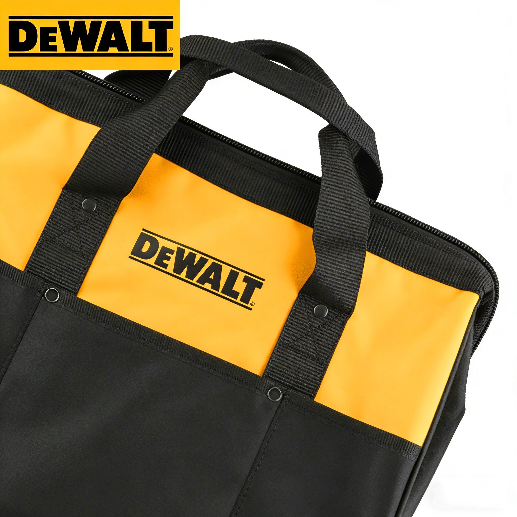 DeWalt 2.0 15-inch Jobsite Tool Bag with Multiple Pockets, Waterproof Base, 1680D Durable Fabric, Vertical Storage, For Contractors And Construction Workers, Stackable With ToughSystem 2.0, Tool Storage Bag