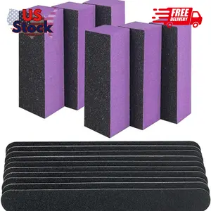 16 Pack Nail File and Buffer Block, Professional Manicure Tools Kits