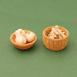Miniature Ginger Garlic Set for Dollhouse, 8-Piece Realistic Farm Food Models, Perfect Kitchen & Supermarket Scene Decorations