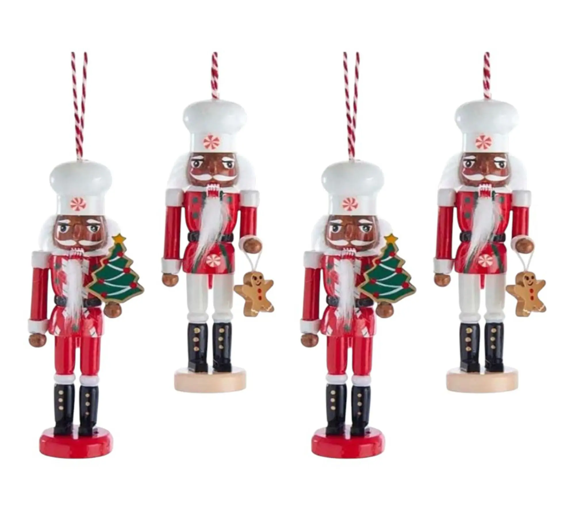 RC Home Decor -Candy Cane Nutcracker Christmas OrnamentsDuo