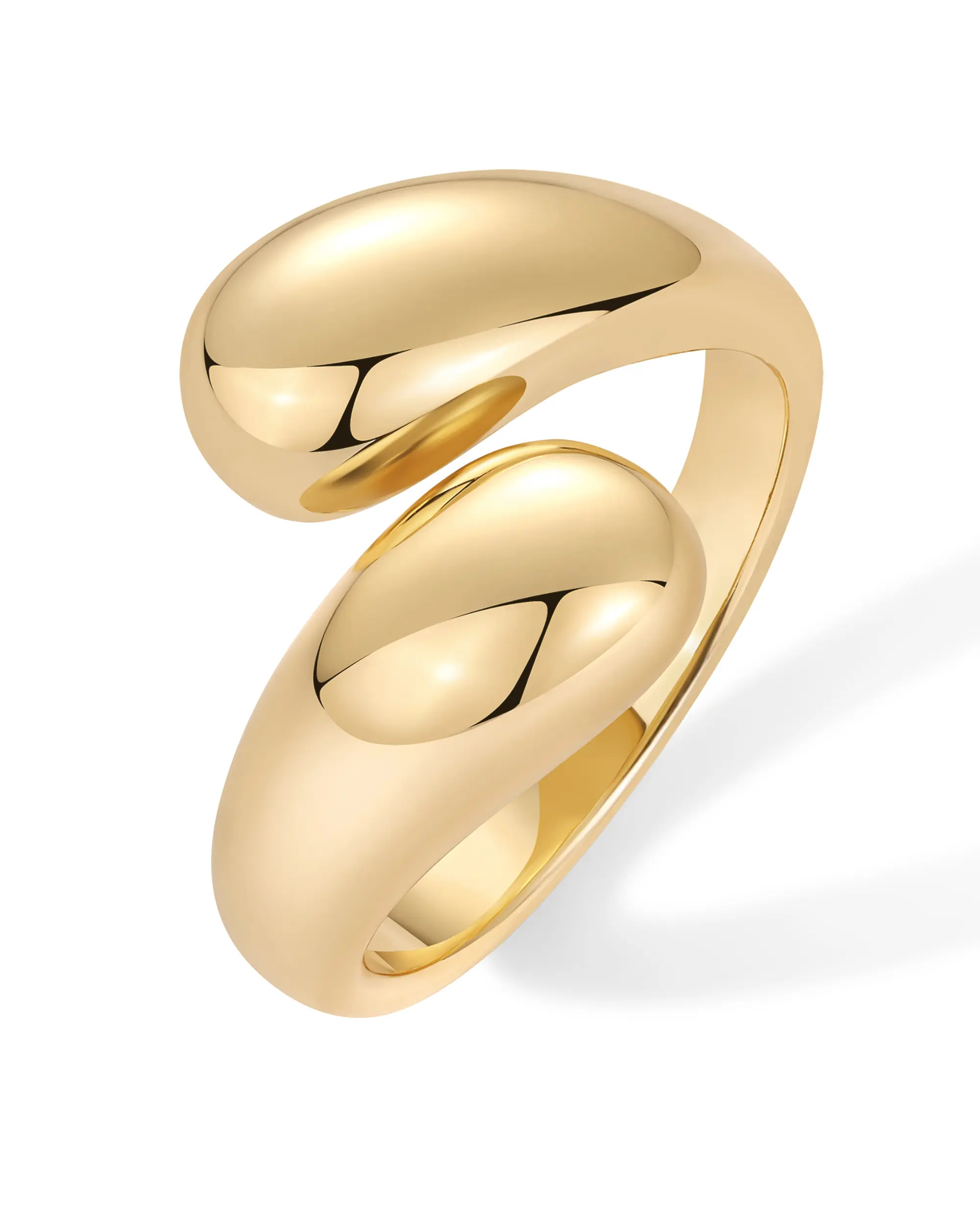 PAVOI 14K Gold Plated Chunky Open Twist Stackable Rings for Women | Bold Crossover Statement Ring Band PAVOI 14K Gold Plated Chunky Open Twist Stackable Rings for Women | Bold Crossover Statement Ring Band