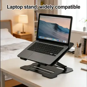 Adjustable Laptop Stand - Easy-to-adjust height, tablet stand, all-metal desktop stand, multifunctional universal height-adjustable folding phone stand, ergonomic design, ultra-portable and foldable - Universal