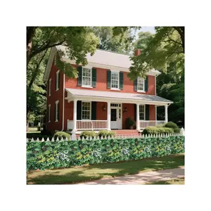 Green - 6 pieces Artificial Grass Wall Panels,20"X 20"6 Pcs Boxwood Wall Panels With Zip Ties And Tropical Leaves, Faux Greenery Privacy Fence Screen,Grass Backdrop For Outdoor Indoor Garden Birthday Wedding Decor