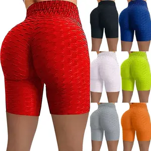 12 High Quality Women's Sports Fitness Yoga Wear Summer Leggings Running Shapewear Shorts Custom Logo Sexy Bubble Butt Yoga Pants