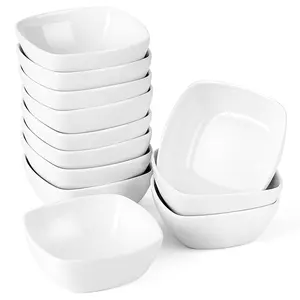 5 oz Porcelain Dip Bowls Set, 12 Pack Small Ramekins, Dipping Sauce Dishes, Stackable  Ramekins for Pudding, Souffle, Brulee, Dessert, Snack, Charcuterie Boards accessories, Oven Safe