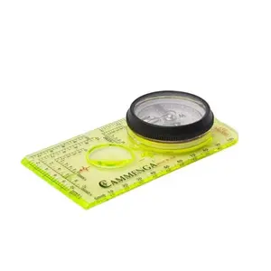 212 MAIN Cammenga Tritium Protractor Compass - Military Spec, Day Glow Base, Navalon Plate - Designated for Outdoor Hiking, Camping GPS Navigation