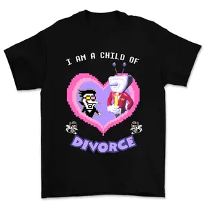 Spamt0n and Tennna T-Shirt Featuring "Child of Divorce" and Deltarune Game Theme