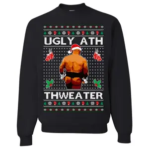 Mike Tyson Ugly Ath Thweater, Ugly Christmas Sweater, Funny Christmas Sweater, Holiday Crewneck Sweater