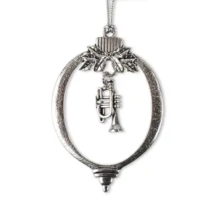 Silver Ornament with Trumpet