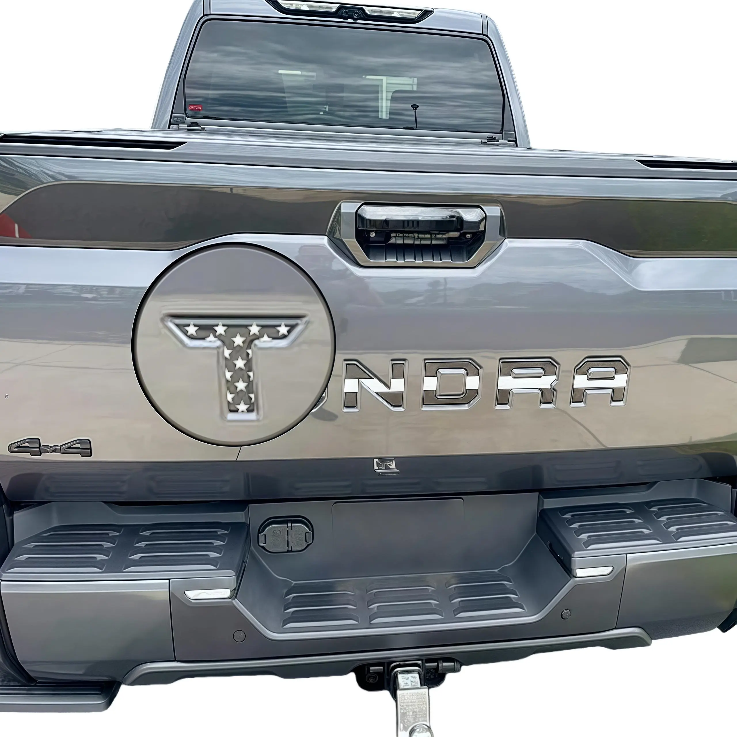3D Premium Personalized Tailgate Letters Emblem Overlays - Weatherproof ABS Plastic Decals with Strong 3M Adhesive Backing, Black American Flag Stylish Car Merch, Vehicle Exterior Decoration for 2022-2025 TUNDRA Tailgate Decor