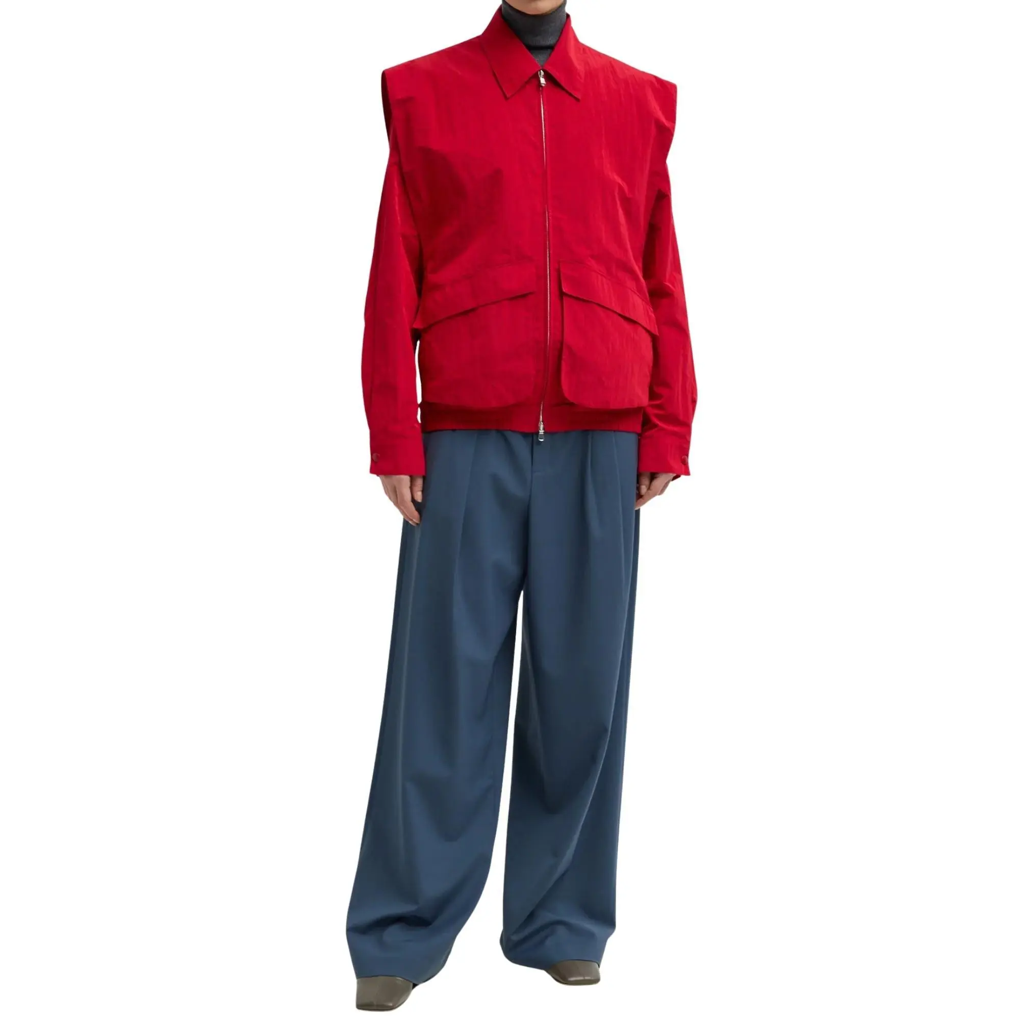 Tibi Fall Nylon Snap Bomber
