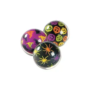 1 1/4" Mini Iconic Halloween Rubber Bouncy Ball Assortment - 12 Pc.
