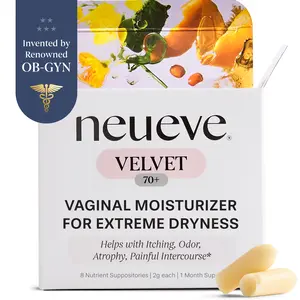 Velvet  Suppositories | Vaginal Moisturizer for Extreme Dryness, Itching, Odor, Painful Sex | For Women over 70 or extremely sensitive