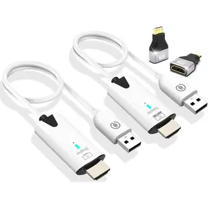 2026 Upgrade  HDMI Transmitter and Receiver 328FT/100M, 4K Decode 1080P@60Hz Ultra  Extender Kit Display Adapter, Plug & Play 5G+2.4G for Video/Audio to  from TV Box/Laptop/Projector