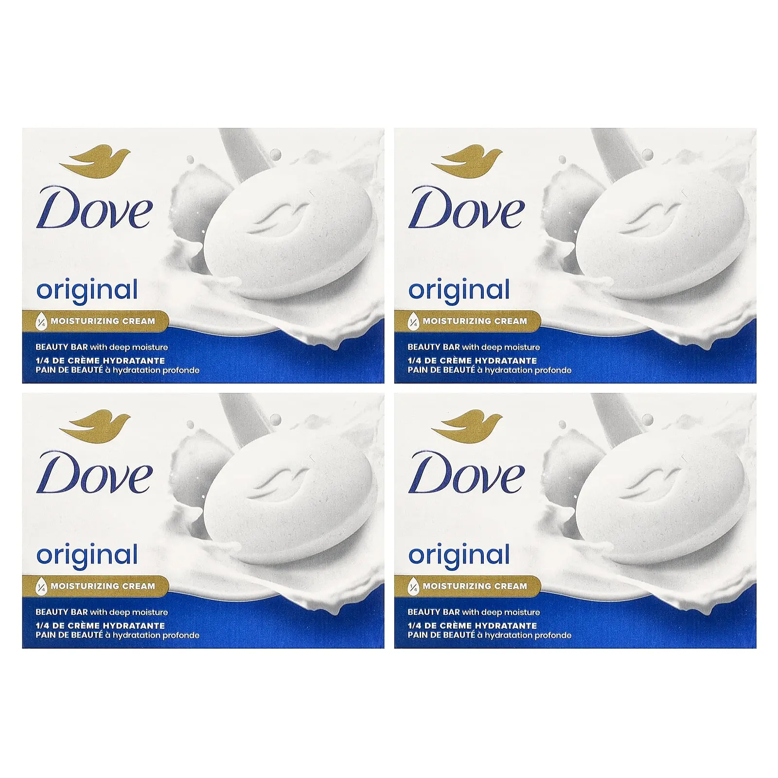 Dove Beauty Bar Soap with Deep Moisture, Original, 4 Bars, 3.75 oz (106 g) Each Dove Beauty Bar Soap with Deep Moisture, Original, 4 Bars, 3.75 oz (106 g) Each