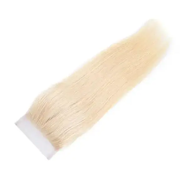 blonde hair extensions- #613 Straight Closure