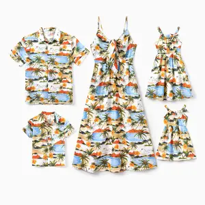 PatPat Family Matching White Short-sleeve Tee or Colorful Stripe Camisole Dress Spingtok