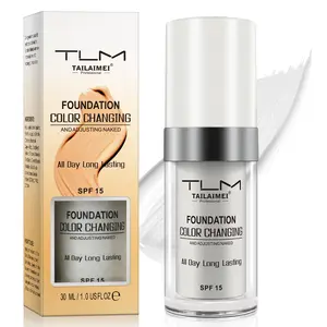 TLM Thermochromic Foundation 30ml, lightweight formula, adapts to skin tone, long-lasting makeup effect, strong concealer & moisturizing, BB cream primer concealer, Hydrating