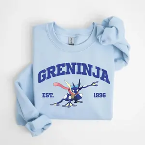 Greninja T-Shirt, Sweatshirt, Hoodie, Pkm Characters Shirt, Anime Shirt, Unisex Sweater Pullover Tee, Gift for Anime Lovers