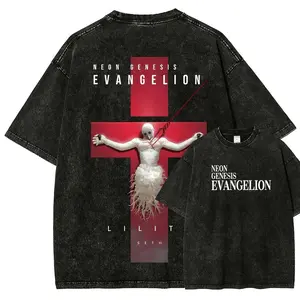 Neon Genesis Evangelion Unisex Fit Washed T-Shirt 5