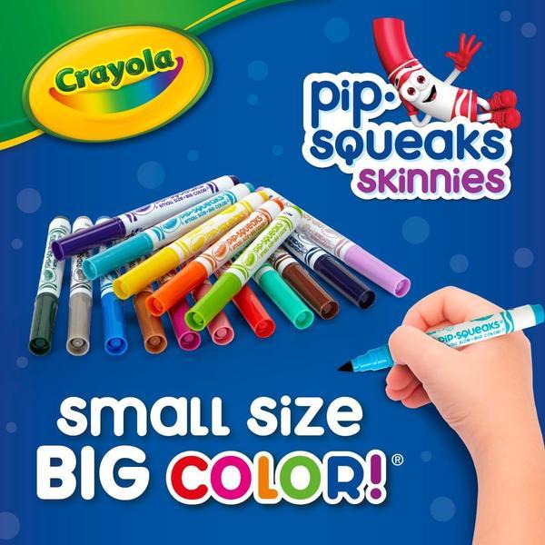 Crayola Pip-Squeaks Skinnies Washable Markers (64ct) – Mini Coloring Markers for Kids Craft Supplies, Ages 3+