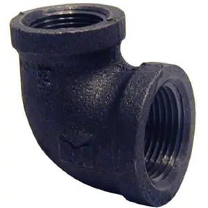 Pannext Fittings B-REL0705 0.75 x 0.5 in. Black Reducing Elbow 90 Degree