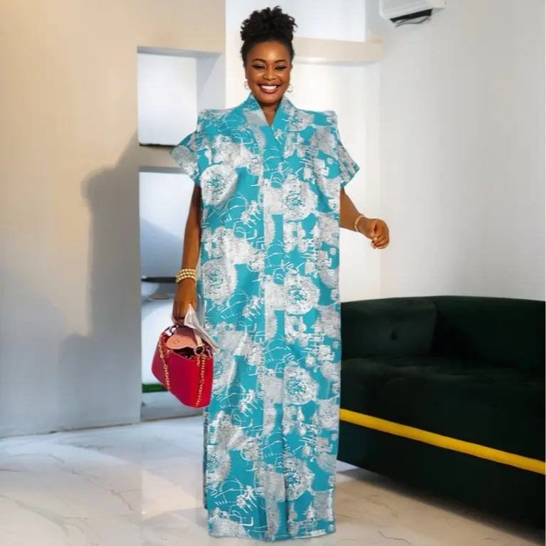 chinese dress ladies Africa Dress Teal – TOVE Studio main image 0