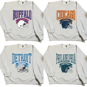 Vintage  Football Sweatshirt All Teams Crewneck, Game Day Football Sweatshirt For Men Women, Retro Sports Pullover, Fan Gift, Oversized Menwear Crewneck, Cozy Athletic Sweatshirt