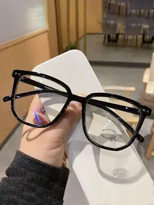 Simple Square Frame Anti-blue Light Glasses, Lightweight Tr90 Frame Eyeglasses, Fashionable Frames Glasses for Women & Men, Fashion Eyeglasses for Work, Daily Clothing Decor, for Student Daily Use