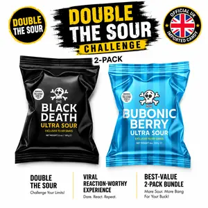 Official Mr Simms Ultra Sour Challenge Bundle 2pack. Mr Simms Black Death + Mr SImms Bubonic Berry. Sour Challenge. UK Import.