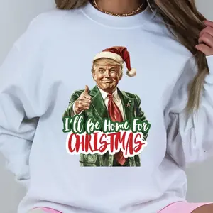Trump Christmas crewneck sweatshirt Pullover Womenswear Tops Long Sleeve