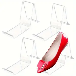 1pc Shoe Display Rack, Sturdy Acrylic Shoe Storage Stand Shelf for Bedroom, Entryway, Hallway, Organizer for Shop