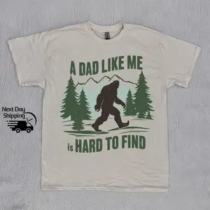 Retro Funny Bigfoot Dad Shirt, Funny A Dad Like Me Is Hard To Find T-Shirt, Popular Fathers Day Shirt, Fathers Day Gift, Cool Dad Gift