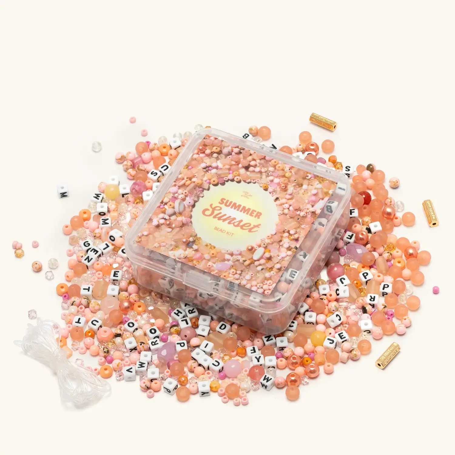 Little Words Project - Summer Sunset Bead Kit - DIY Bracelet Kit, Warm Tones, A-Z Letter Blocks - Make Your Own Bracelet Little Words Project - Summer Sunset Bead Kit - DIY Bracelet Kit, Warm Tones, A-Z Letter Blocks - Make Your Own Bracelet